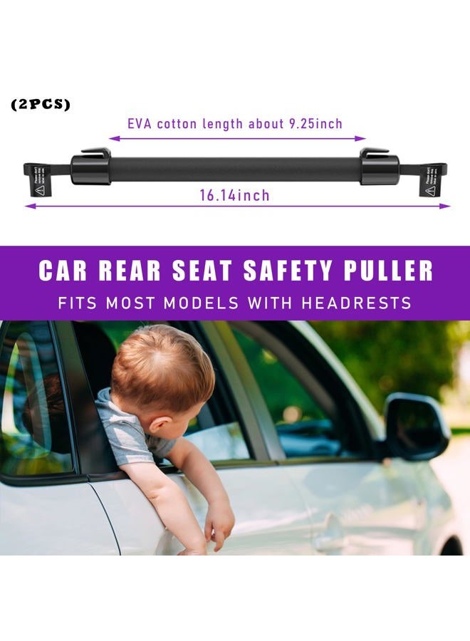 Dickno 2 PCS Car Headrest Grab Handle, Auto Rear Seat Passenger Chair Armrest, Universal Vehicle Assist Safety Grip Handle Accessories for Elderly Kids - Image 2