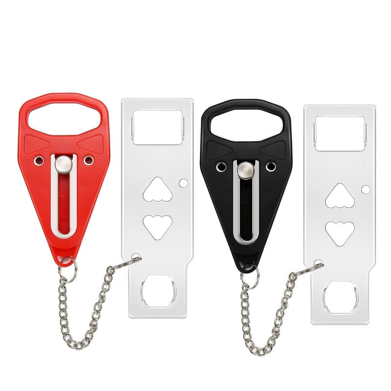 Rerishom Portable Door Lock 2Pack Extra Lock for Additional Privacy and Safety in Home,Hotel and Apartment,Prevent Unauthorized Entry,Protect Family Security in Traveling,Home,Bedroom,Hotel,Apartment,AirBNB - Image 1