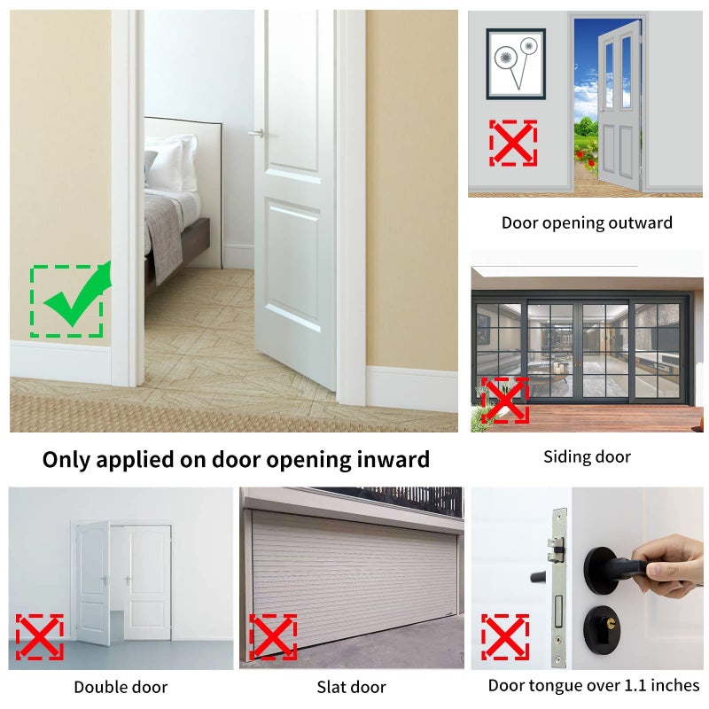 Rerishom Portable Door Lock 2Pack Extra Lock for Additional Privacy and Safety in Home,Hotel and Apartment,Prevent Unauthorized Entry,Protect Family Security in Traveling,Home,Bedroom,Hotel,Apartment,AirBNB - Image 5