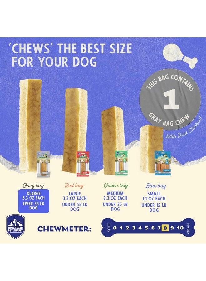 هيمالايان_دوج_تشو علكة الكلاب Himalayan Dog Chew Original Yak Cheese Dog، بنكهة الدجاج، 1 عصا كبيرة جدًا، 5.3 أونصة، خالية من الجلوتين، علكة صحية للكلاب، خالية من الحبوب واللاكتوز، طبيعية 100%، علكة للكلاب تدوم طويلاً للكلاب التي يزيد وزنها عن 55 رطلاً - Image 3
