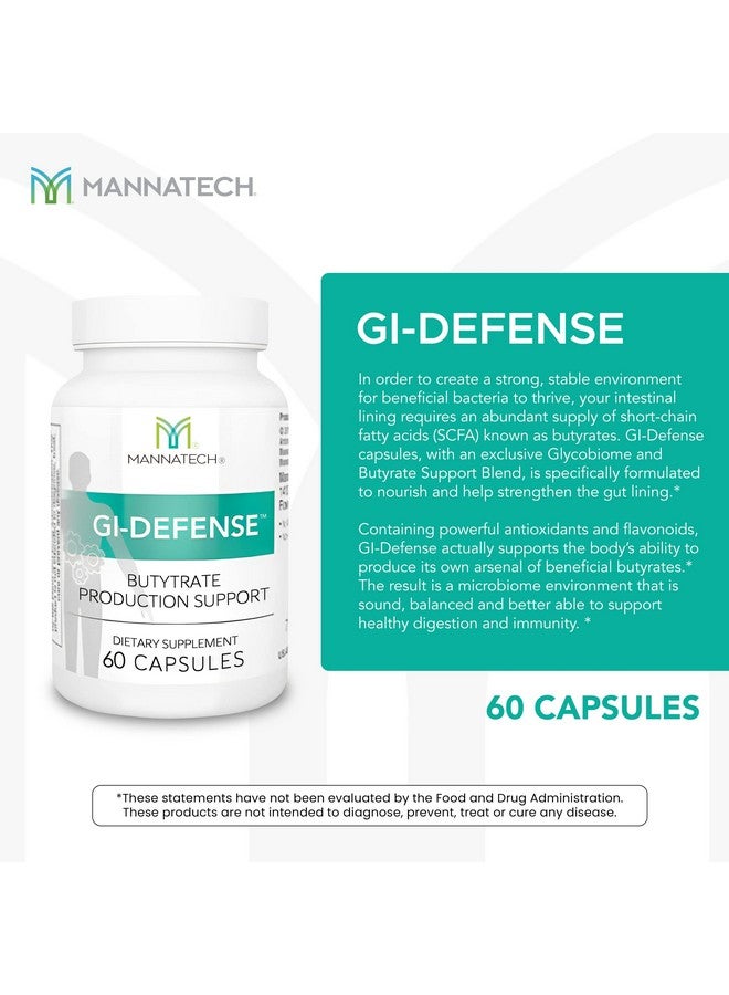Mannatech GI-Defense 60 Capsules. Butytrate Supplement to Helps Strengthen Your Gut Barrier. to Support Gut Health. Immune Support & Antioxidants Supplement - Image 3