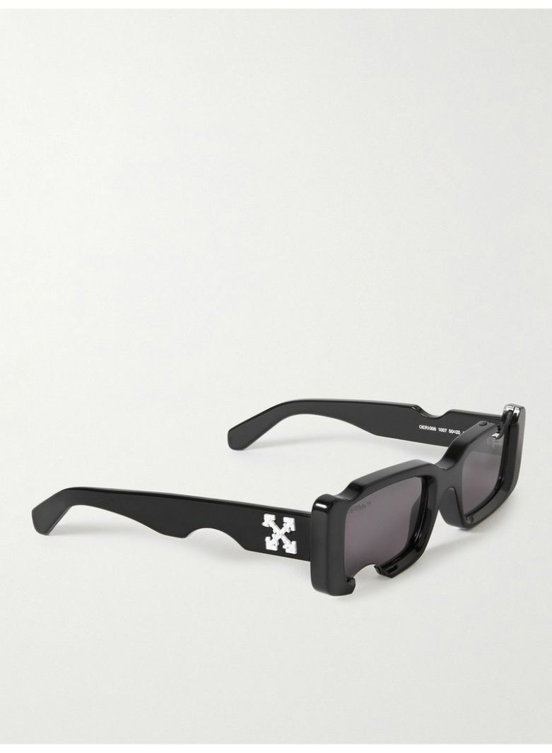 OFF-WHITE Unisex Black Sunglasses – Trendy Frame with UV Protection Lenses – Perfect for Any Style - Image 1