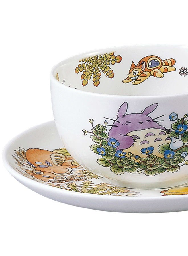 Noritake T97285A/4660-1 My Neighbor Totoro Milk Tea Cup & Saucer, 11.8 fl oz (325 cc), Large Dog Fuguri, Microwave Safe, 1 Guest, Bone China - Image 4