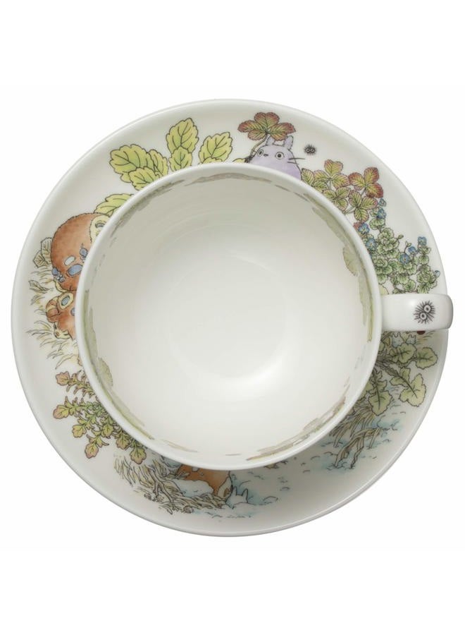 Noritake T97285A/4660-1 My Neighbor Totoro Milk Tea Cup & Saucer, 11.8 fl oz (325 cc), Large Dog Fuguri, Microwave Safe, 1 Guest, Bone China - Image 5