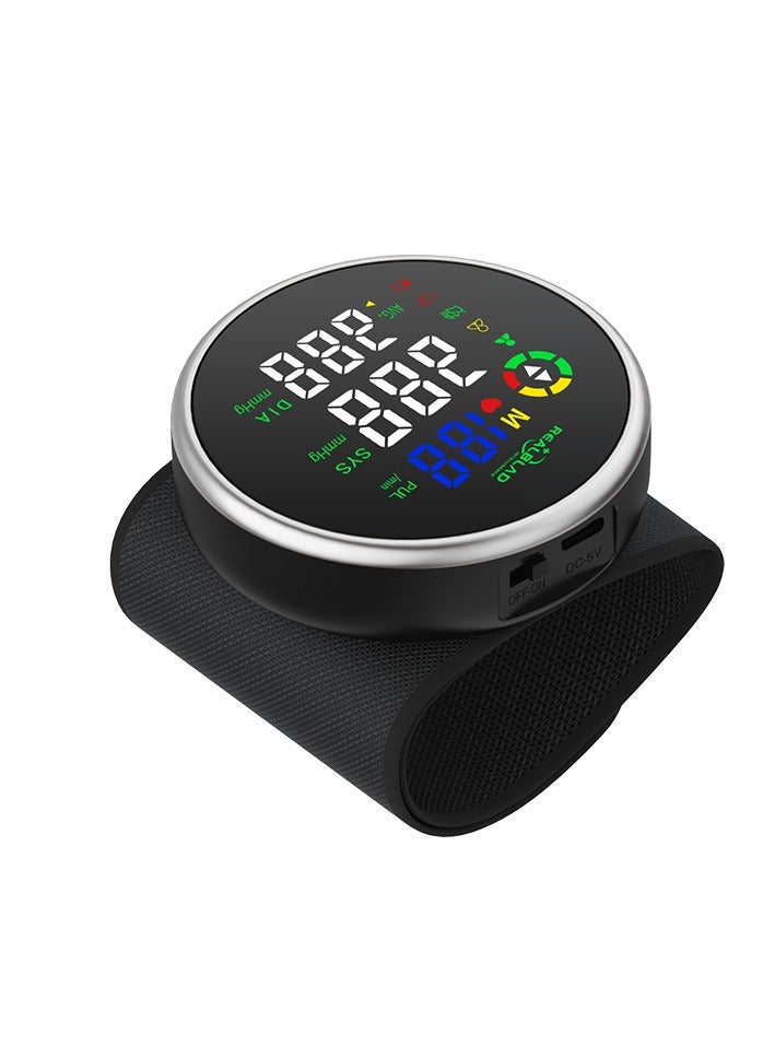 REALBLAD Wrist-Type Blood Pressure Monitor with Intelligence Voice Broadcasting and Dual User Memory – Easy-to-Use with Comprehensive LED Screen and Durable Lithium Battery (BLACK) - Image 5