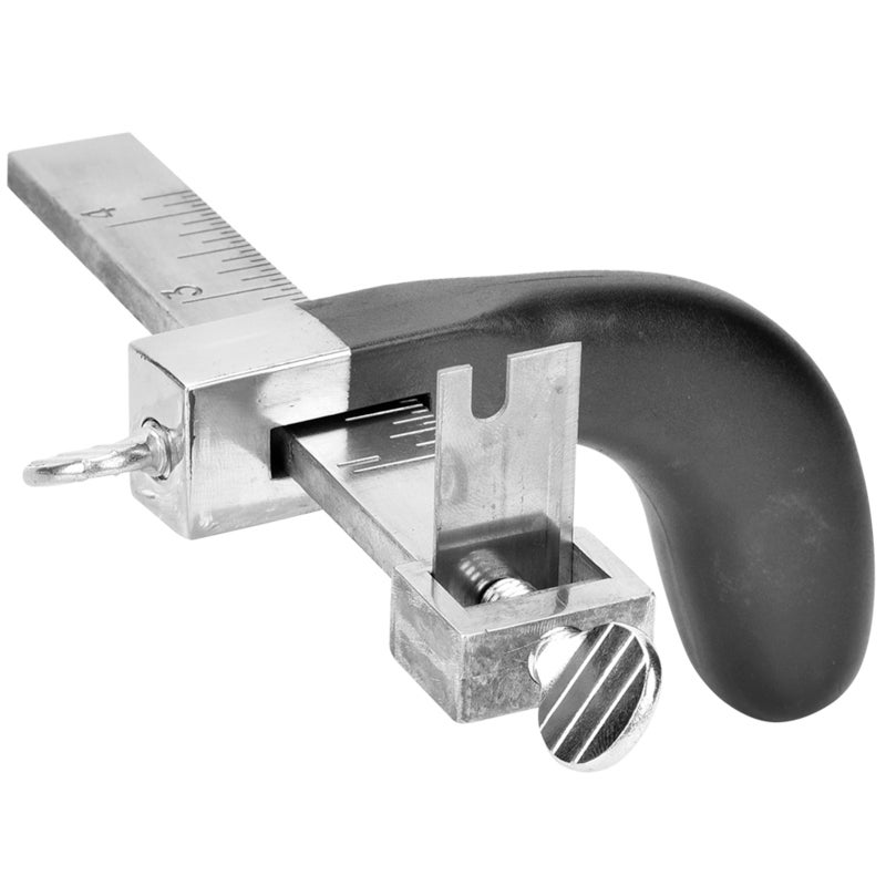 Leather Strap Cutter: 4In Wide Cutting Capacity, Durable High-Quality Material, Comfortable Aluminium Handle - Polished Head With Pre-Marked Measurements, Hand Cutting Tool for Leather Craft Professio - Image 3