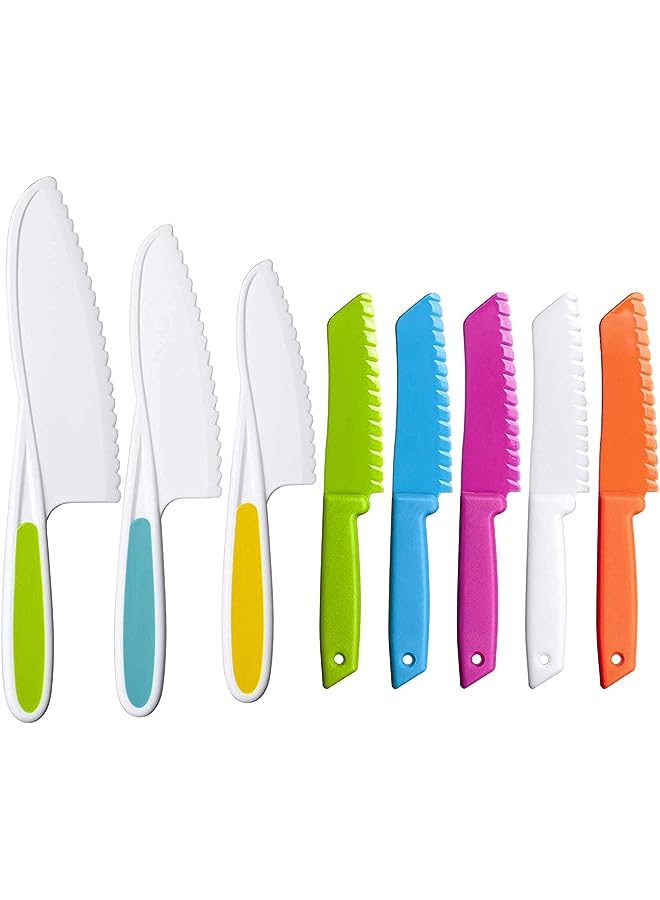 Raxoom Pieces Kids Kitchen Knife Set Plastic Knife - Kids Chef Nylon Knives Children's Safe Cooking for Fruit, Bread, Cake, Salad, Lettuce Knife - Image 1