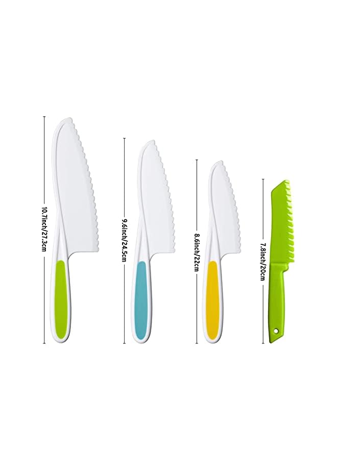Raxoom Pieces Kids Kitchen Knife Set Plastic Knife - Kids Chef Nylon Knives Children's Safe Cooking for Fruit, Bread, Cake, Salad, Lettuce Knife - Image 2