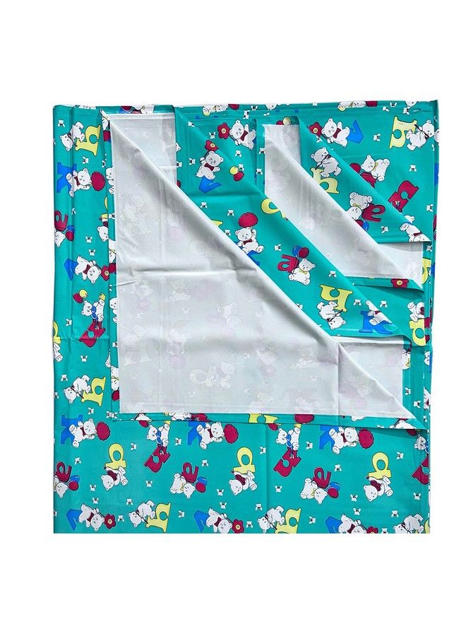 Ecosoft Plastic Sheetpvc Sheet For Kidsrubber Sheet For Babiesbed Wetting Protector(90 X 135 Cm) (Green Alphabet)  - Image 2