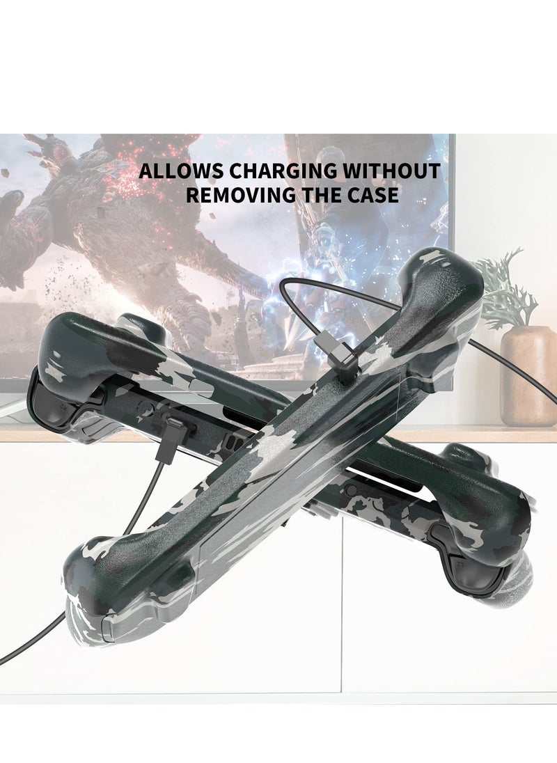 SYOSI - Steam Deck Case Upgraded Full Protector Case with Detachable Front Cover and Kickstand for Valve Steam Deck Shock Absorption Anti Scratch TPU Rugged Armor designed for Steam Deck case Camouflage - Image 1