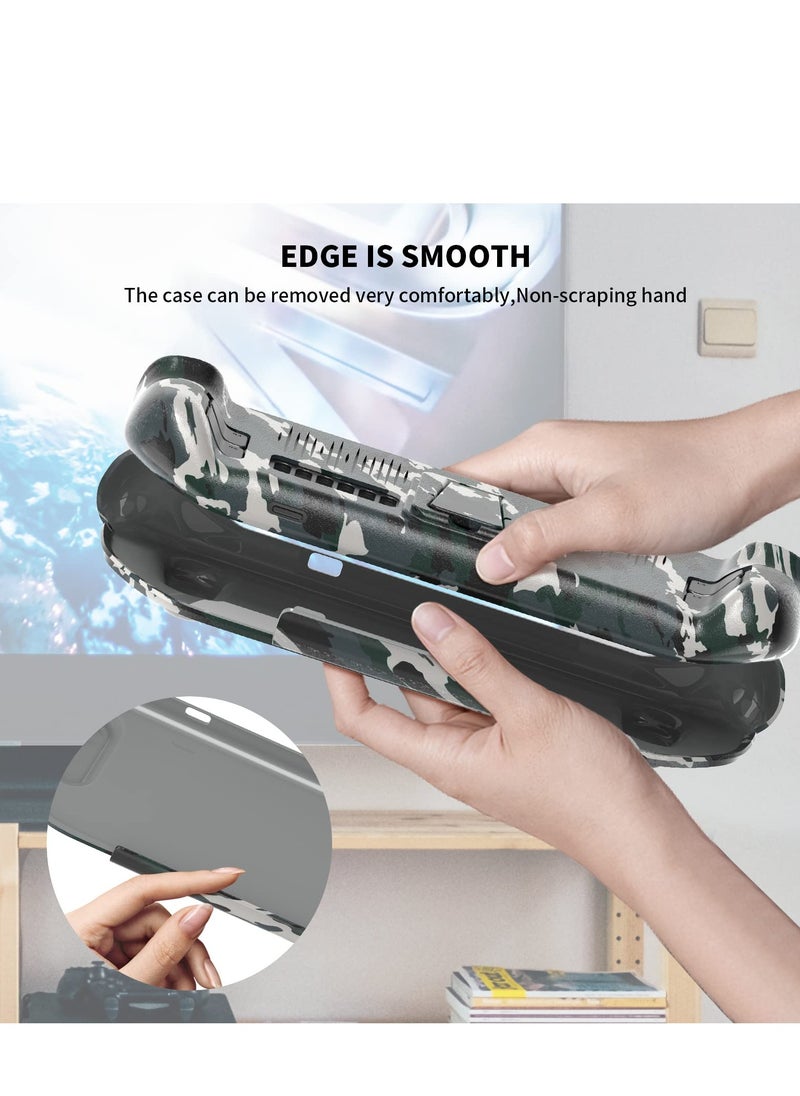 SYOSI - Steam Deck Case Upgraded Full Protector Case with Detachable Front Cover and Kickstand for Valve Steam Deck Shock Absorption Anti Scratch TPU Rugged Armor designed for Steam Deck case Camouflage - Image 1