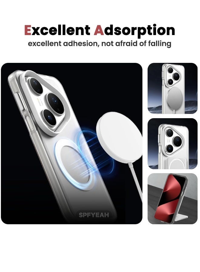 [3-in-1] Huawei Pura 80 Pro Cover with HD Tempered Glass Screen Protector & Camera Lens Protector, [Anti-Drop Shockproof][Anti-Slip][No Yellowing][Skin Friendly] Slim Hard Frosted Case for HUAWEI Pura 80 Pro 6.8 inch, White - Image 4