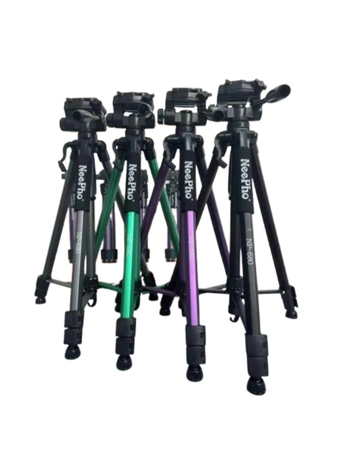 NeePho Professional Heavy Duty Tripod NP-680  , Heavy Duty Design to Hold Large Lenses, Adjustable Height, Multi-Section Legs with Secure Lock, Stable Base with Weight Hook, Precision Head for Motion Control, Lightweight Aluminum or Carbon Material Suitable for Studio and Outdoor Shooting, Superior Stability and Perfect Shooting Angles Anywhere - Black  - Image 2