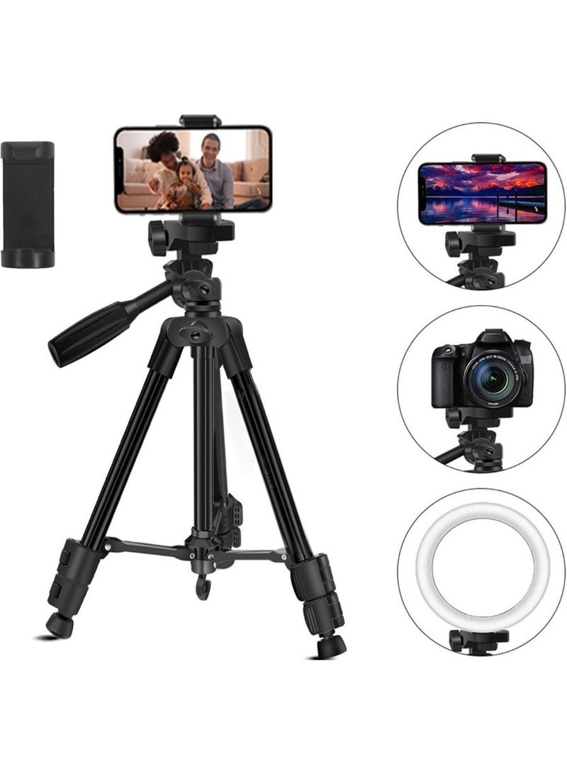 NeePho Professional Heavy Duty Tripod NP-680  , Heavy Duty Design to Hold Large Lenses, Adjustable Height, Multi-Section Legs with Secure Lock, Stable Base with Weight Hook, Precision Head for Motion Control, Lightweight Aluminum or Carbon Material Suitable for Studio and Outdoor Shooting, Superior Stability and Perfect Shooting Angles Anywhere - Black  - Image 3