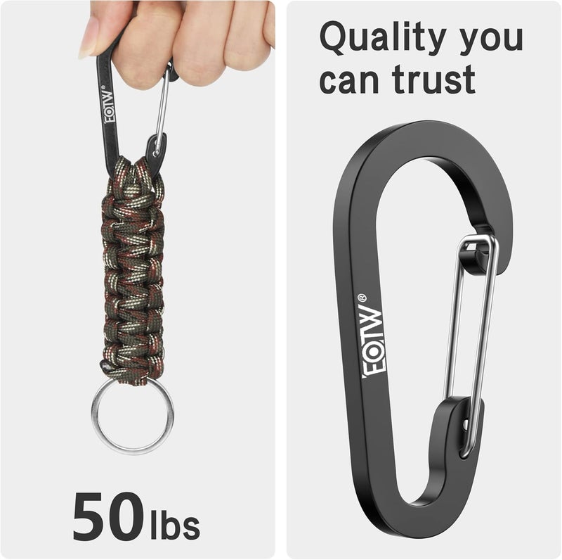 EOTW Paracord Keychain for Men Women Paracord Carabiner Backpack Keychain with Aluminum Clip for Camping Hiking Outdoor Gear - Image 5