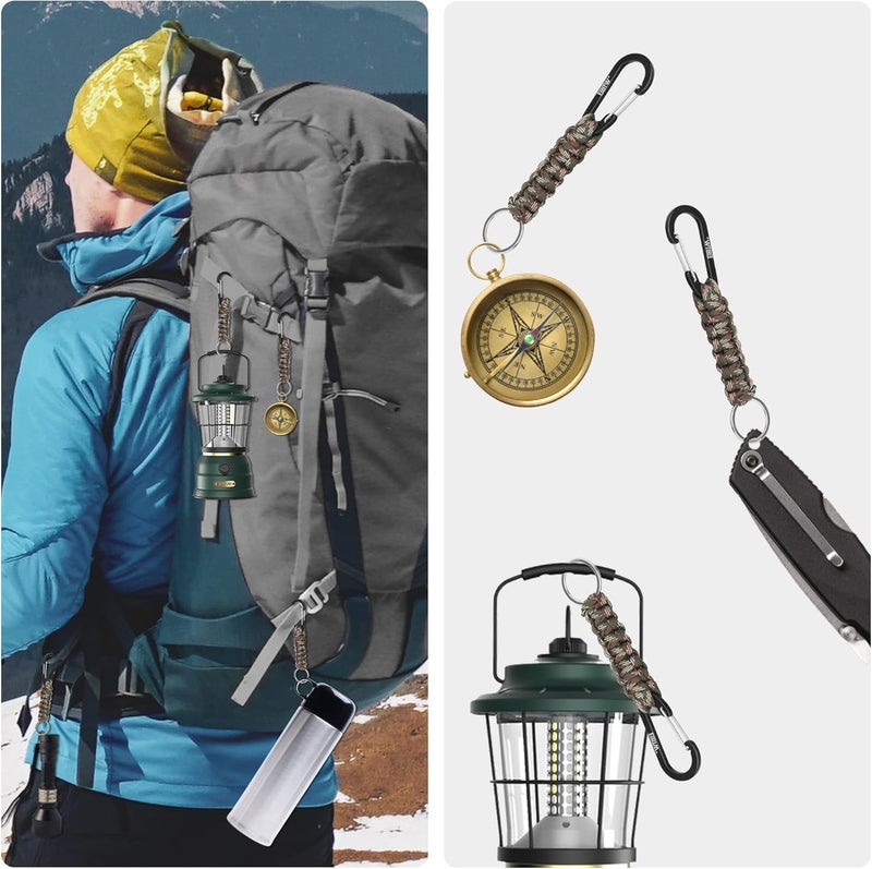 EOTW Paracord Keychain for Men Women Paracord Carabiner Backpack Keychain with Aluminum Clip for Camping Hiking Outdoor Gear - Image 2
