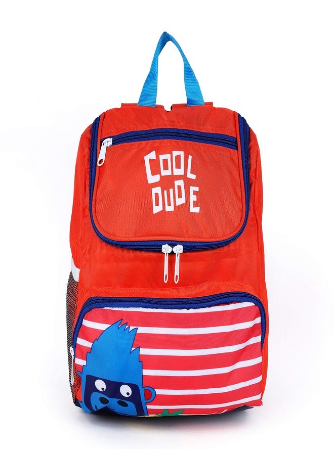 Gear Cool Dude Kids 13 Inch 10 Ltrs Camelia Orange School Standard 2 Compartment Backpack (Kbpcoldude053) - Image 1