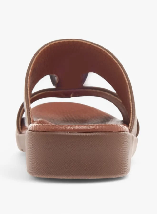 LBL by Shoexpress Boys Textured Slip-On Arabic Sandals With Buckle Accent