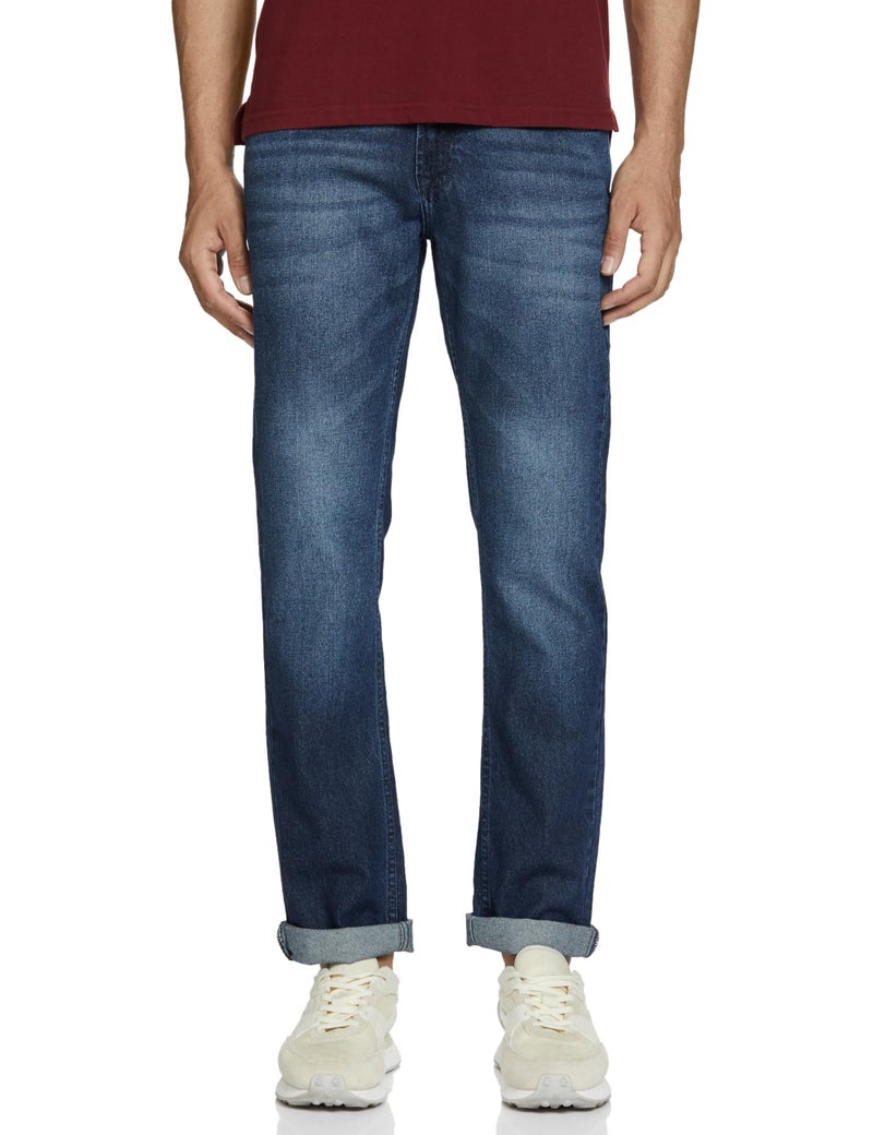 Spykar Men's Ricardo Straight Fit Mid-Rise Casual Jeans Dark Blue - Image 2