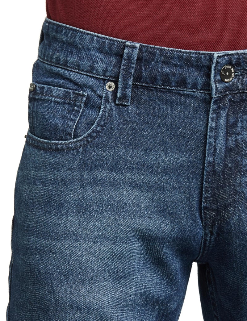 Spykar Men's Ricardo Straight Fit Mid-Rise Casual Jeans Dark Blue - Image 4