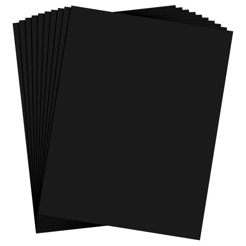 Goefun Heavyweight 110lb Cardstock Black Construction Paper, Goefun 24 Pack Black Card Stock 300GSM for Cards Making, Office Printing, Paper Crafting - Image 1