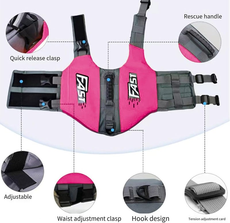 Dog Life Vest for Small to Mediums Pet Swim High Reflective Strips Fast Release Buckles Life Vest for Small Mediums - Image 4