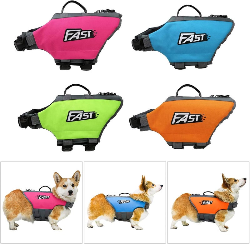 Dog Life Vest for Small to Mediums Pet Swim High Reflective Strips Fast Release Buckles Life Vest for Small Mediums - Image 2