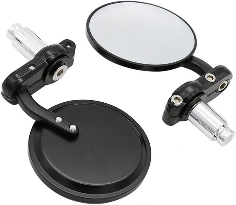 JoySee Universal Black 3 Round 78 motorcycle mirrors for handlebars Handle Bar End Rearview Convex Mirrors Inceased Vision Side for For Harley Davidson Honda Indian Kawasaki Suzuki Triumph and Yamaha - Image 3