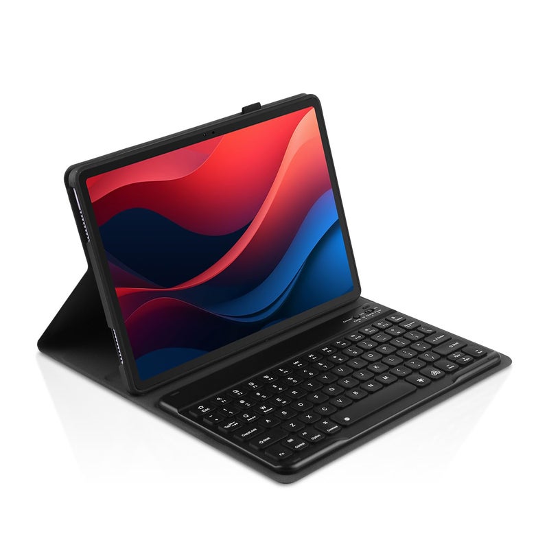 ProElite حافظة لوحة المفاتيح لجهاز Lenovo Tab M11 بحجم 11 بوصة، لوحة مفاتيح بلوتوث لاسلكية قابلة للفصل مغناطيسياً مع إضاءة خلفية ملونة بـ 7 ألوان، لافندر - Image 3