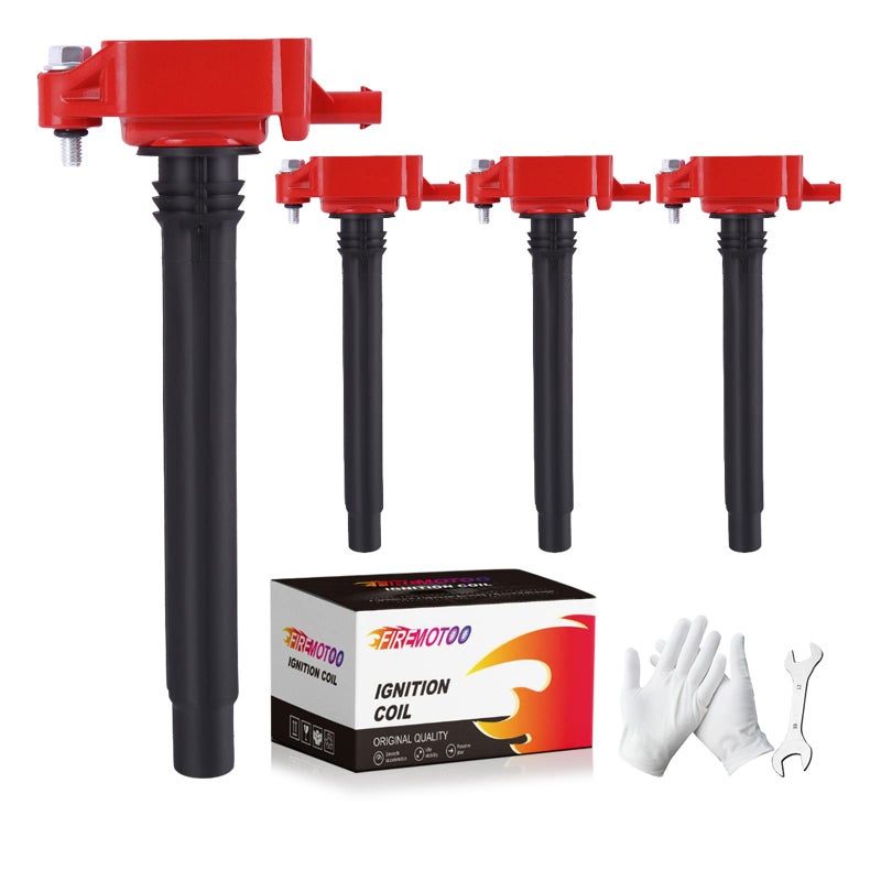 FIREMOTOO Pack of 4 Ignition Coil Pack Compatible with 1517 Chrysler 200 1517 Jeep Renegade 1316 Dodge Dart 1420 Jeep Cherokee 1617 Fiat 500X Dodge L4 24L UF751 UF754 68242286AA 68080580AB