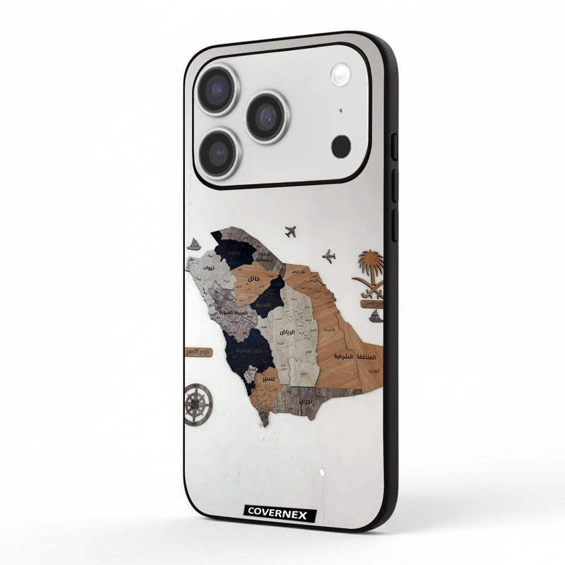 Covernex Apple iPhone 17 Pro Protective Case Cover Printed Featuring Saudi Arabia Regional Map - Image 1