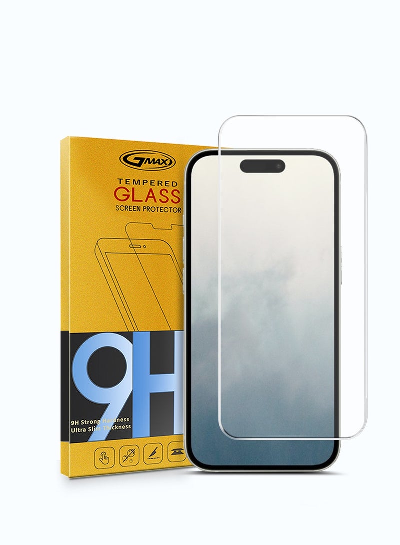 GMAX Apple iPhone 16 2024 GMAX Premium Series Curved Edges 9H 2.5D Tempered Glass Screen Protector - Clear - Image 1