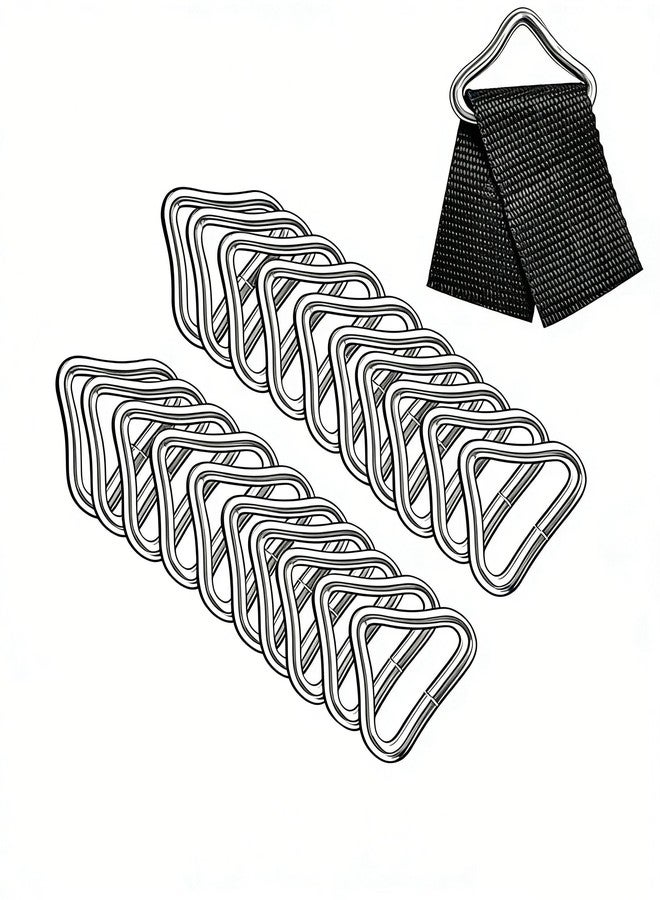 VOSCHOIX Trampoline Triangle Buckle, 20pcs Stainless Steel Triangle Rings Buckle V-Rings for Trampoline Replacement Repair Easy to Use Quick Connect - Image 1