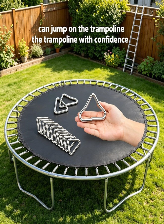 VOSCHOIX Trampoline Triangle Buckle, 20pcs Stainless Steel Triangle Rings Buckle V-Rings for Trampoline Replacement Repair Easy to Use Quick Connect - Image 5