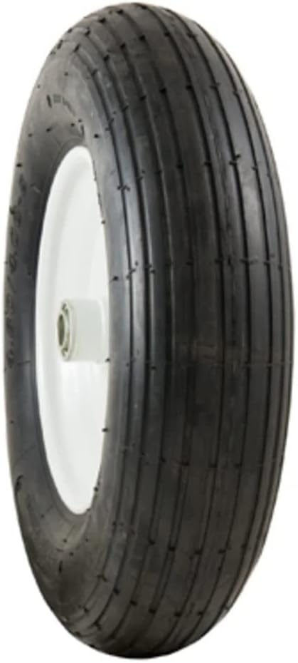Marathon 20246 Universal Wheelbarrow Tire  Wheel Assembly Ribbed Tread Pneumatic 4808  Quantity 1