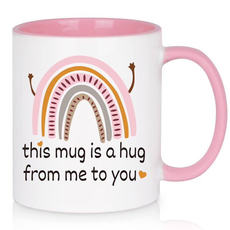 Cabtnca Friendship Hug Mug  This Mug Is A Hug From Me To You  Encouragement Inspirational Gift for Women Best Friend Mom Coworker  Birthday Mothers Day Christmas  11Oz