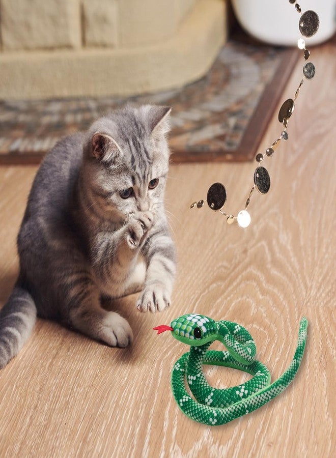 Andiker Catnip Toy,31.5inches Stuff Snake Interactive Snake Toy for Cats to Chew and Scrab (Green) - Image 5