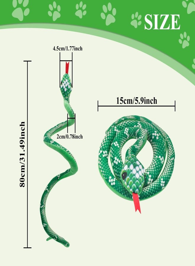 Andiker Catnip Toy,31.5inches Stuff Snake Interactive Snake Toy for Cats to Chew and Scrab (Green) - Image 3