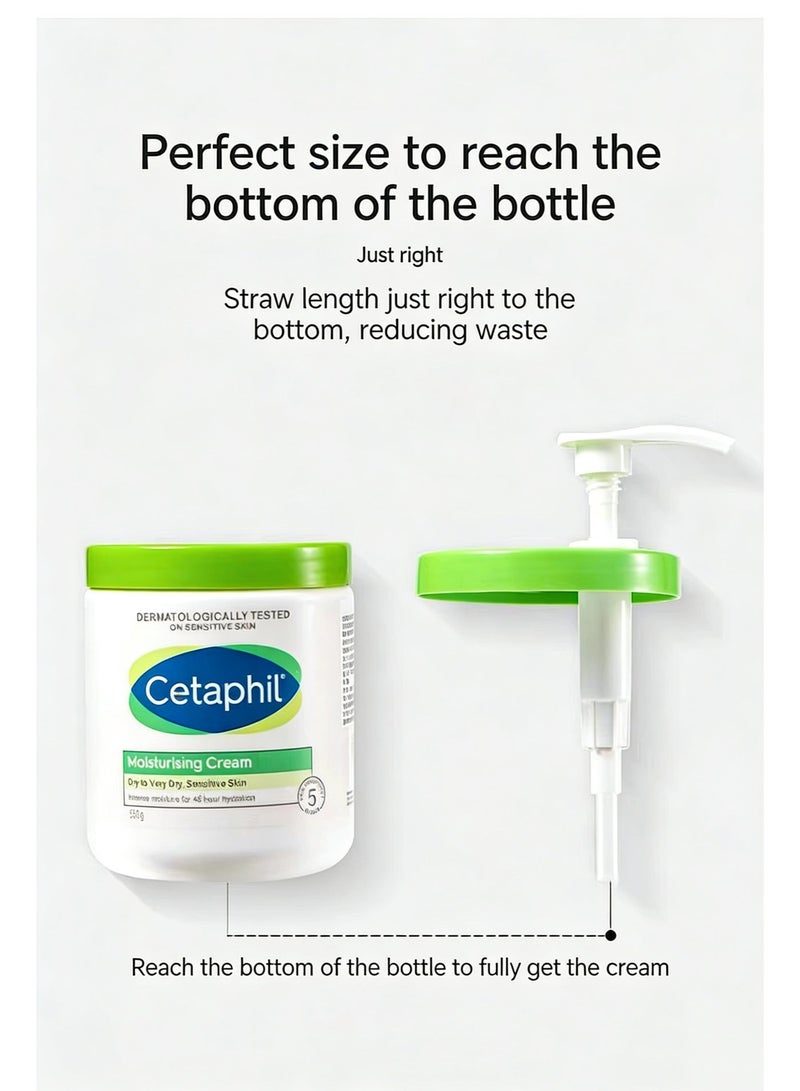 مضخة توزيع لكريم الترطيب Cetaphil (الكريم غير مرفق)، 2 رأس مضخة متوافقة مع عبوات إعادة التعبئة الكبيرة سعة 453 جرام، تصميم مانع للتسرب، 2 عبوات سفر قابلة لإعادة التعبئة (أسود/أبيض) - Image 2