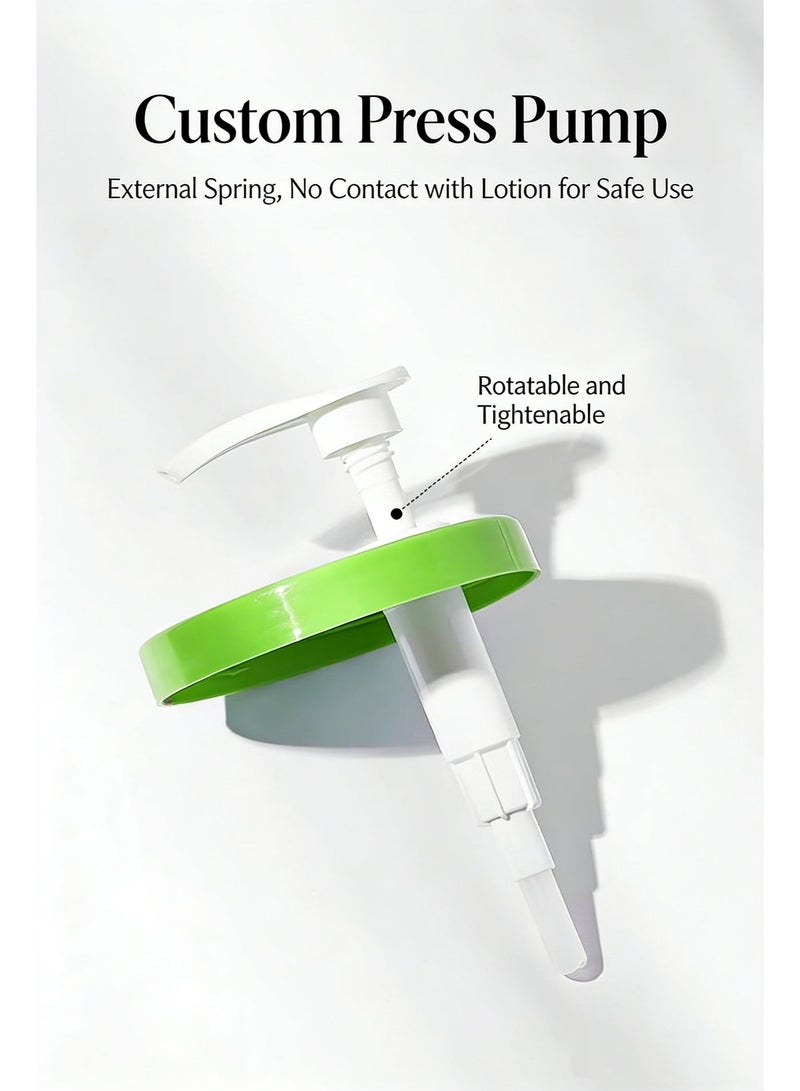 مضخة توزيع لكريم الترطيب Cetaphil (الكريم غير مرفق)، 2 رأس مضخة متوافقة مع عبوات إعادة التعبئة الكبيرة سعة 453 جرام، تصميم مانع للتسرب، 2 عبوات سفر قابلة لإعادة التعبئة (أسود/أبيض) - Image 4