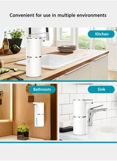 Jourvent Wall-mounted Automatic Foam Dispenser,Automatic Soap Dispenser White  - Image 4