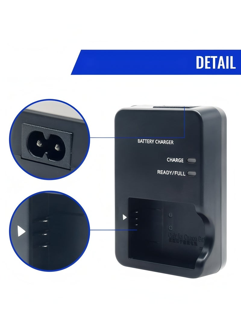 فليفيو شاحن كاميرات CB-2LH CB-2LHT لبطارية NB-13L لكاميرات Canon PowerShot G1 X Mark III وG5X وG5 X Mark II وG7 X وG7 X Mark II وG7 X Mark III وG9X وG9 X Mark II وSX620 HS وSX720 HS وSX730 HS وSX740 HS - Image 3