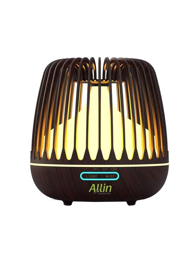 Allin Exporters Allin Exporters DT-506H Aromatherapy Diffuser Essential Oil 4 in 1 to Purify, Ionize, Humidify & Spread Aroma Ultrasonic Humidifier Cool Mist with 7 Color Changing LED Lights (500ml, Dark Wood)  - Image 1