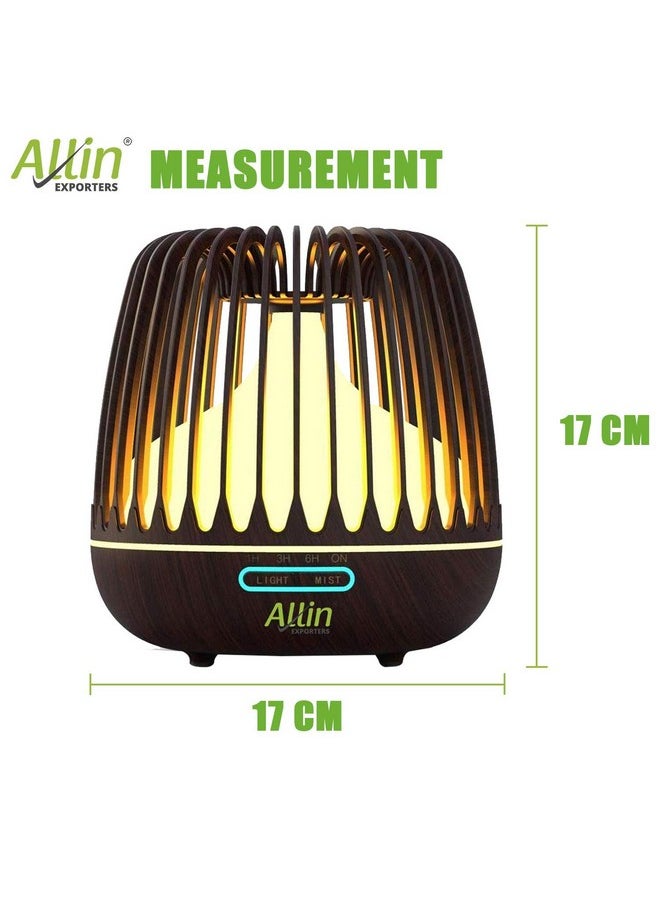 Allin Exporters Allin Exporters DT-506H Aromatherapy Diffuser Essential Oil 4 in 1 to Purify, Ionize, Humidify & Spread Aroma Ultrasonic Humidifier Cool Mist with 7 Color Changing LED Lights (500ml, Dark Wood)  - Image 5