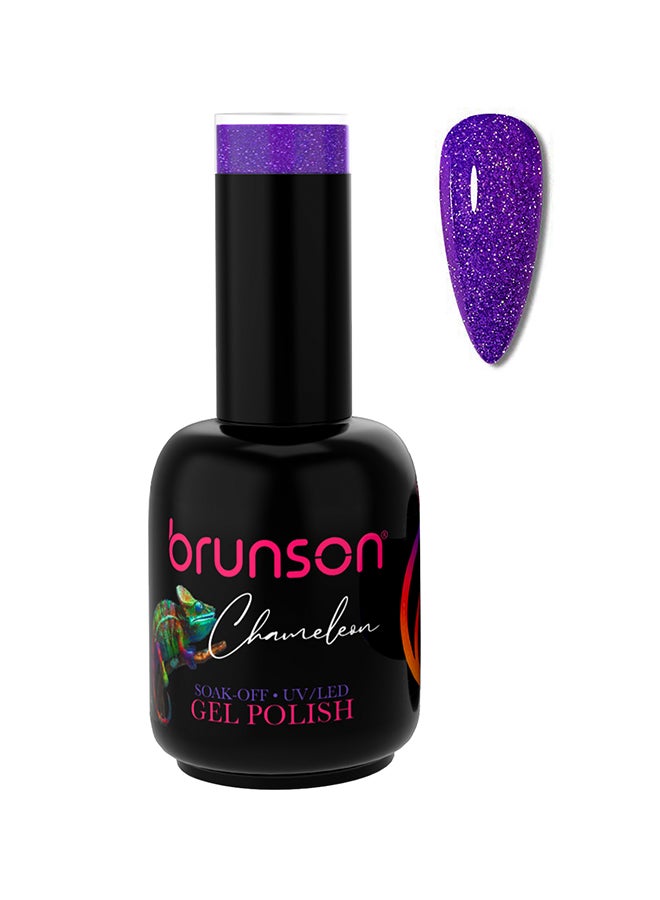 brunson 18ml Chameleon Gel Nail Polish: Glossy Shine, Long-Lasting Soak-off UV/LED Gel for Nail Art French Manicure Pedicure. Salon Quality, Chip Resistant, Trendy Sparkly Acrylic Nails. - Image 1