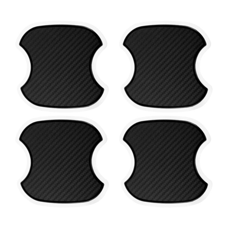 smilfuy 4PCS Car Door Handle Cup Scratch Protectors, TPU Carbon Fiber Door Bowl 3D Sticker, Universal Door Handle Protective Film for Most Cars (Medium) - Image 1