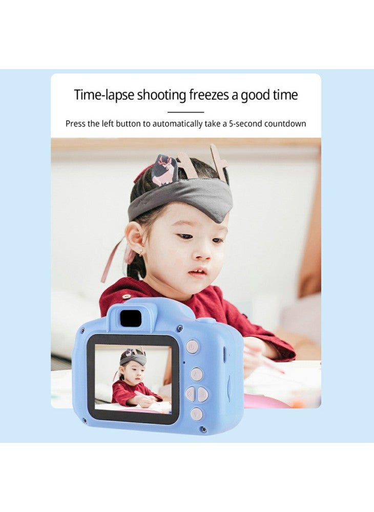 Generic X2 1080P HD Dual Lens Kids Camera Children Video Recorder with 32G TF Card+Card Reader - Pink - Image 4