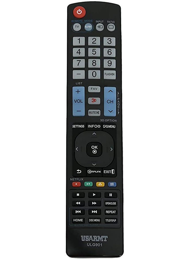 Raxoom Allimity Replaced Remote Fits For Lg Tv Blu-Ray Dvd Player Black - Image 1
