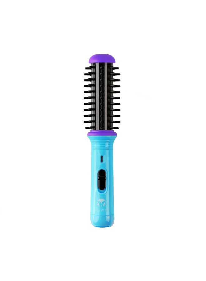 CALISTA GoGo Mini Heated Round Brush Curl TouchUp DeFrizz Smooth and Style Hair with Mini 7 Styling Tool Heats to 365F Perfect Travel Tool Dual Voltage Berry Burst - Image 2