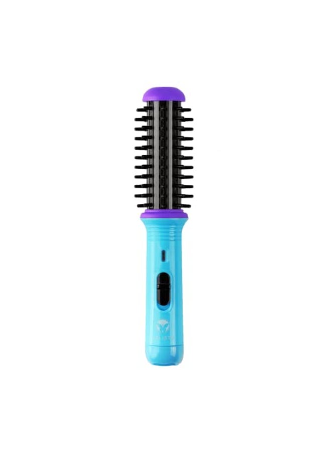 CALISTA GoGo Mini Heated Round Brush Curl TouchUp DeFrizz Smooth and Style Hair with Mini 7 Styling Tool Heats to 365F Perfect Travel Tool Dual Voltage Berry Burst - Image 1